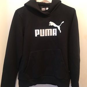 Black Puma Hoodie Pullover Sweater